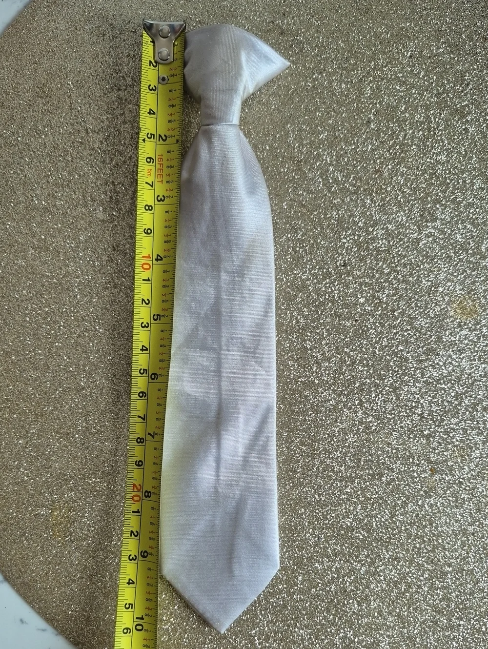Toddler Silver Clip on Tie